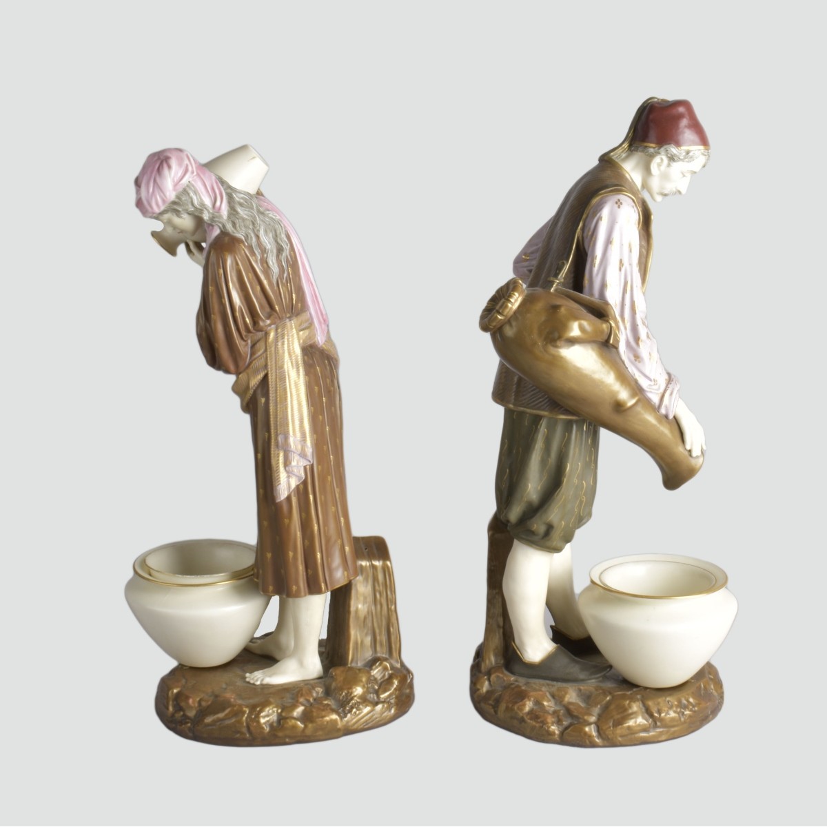 Pair of Royal Worcester Water Carriers