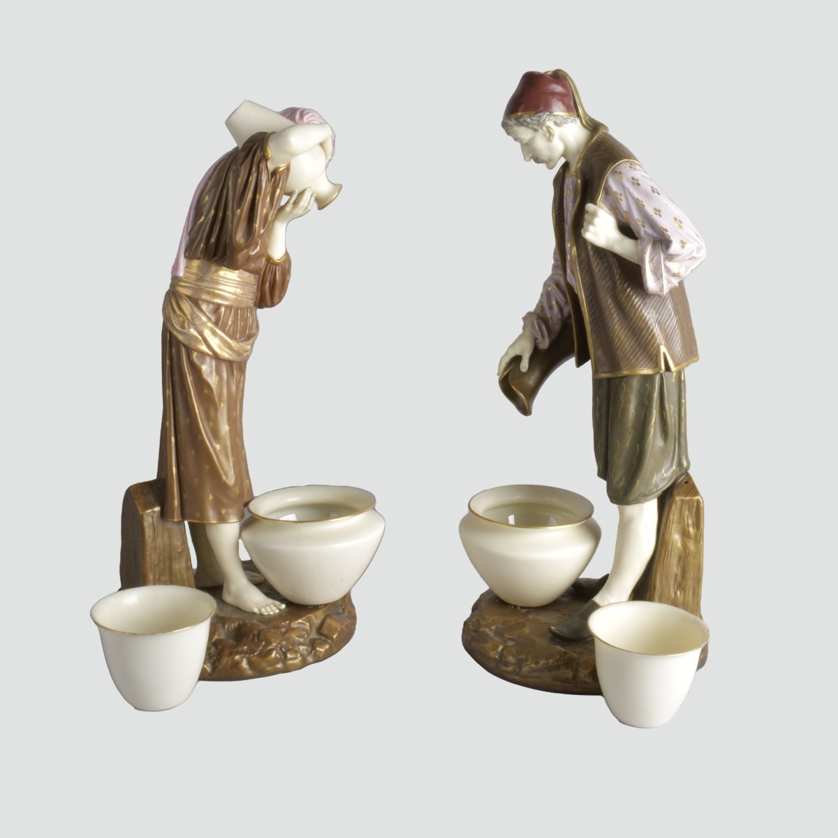 Pair of Royal Worcester Water Carriers