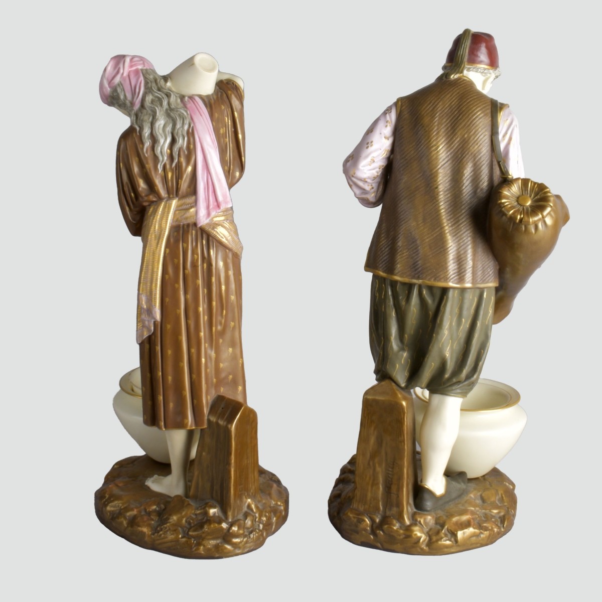 Pair of Royal Worcester Water Carriers