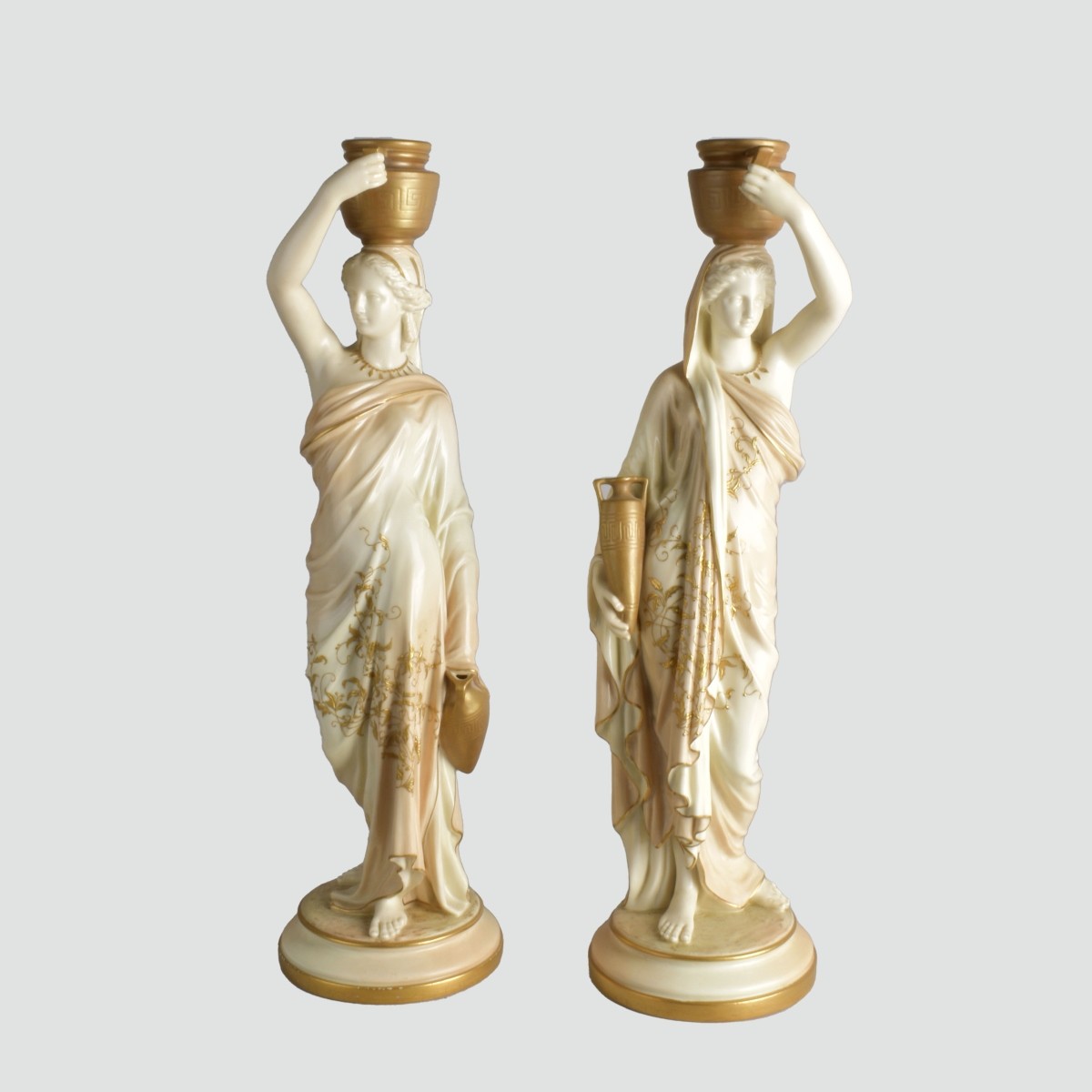 Pair of Royal Worcester Water Carriers