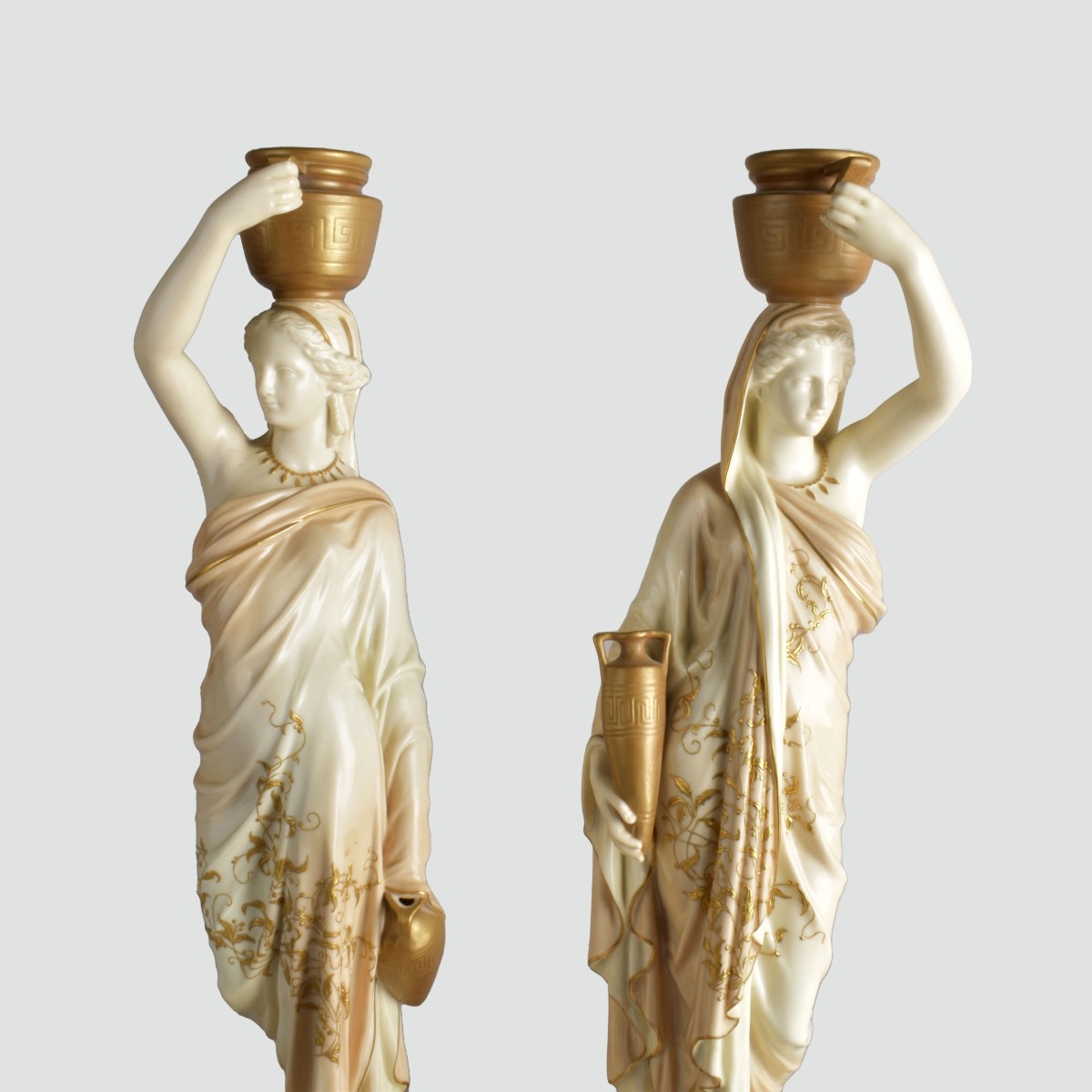 Pair of Royal Worcester Water Carriers