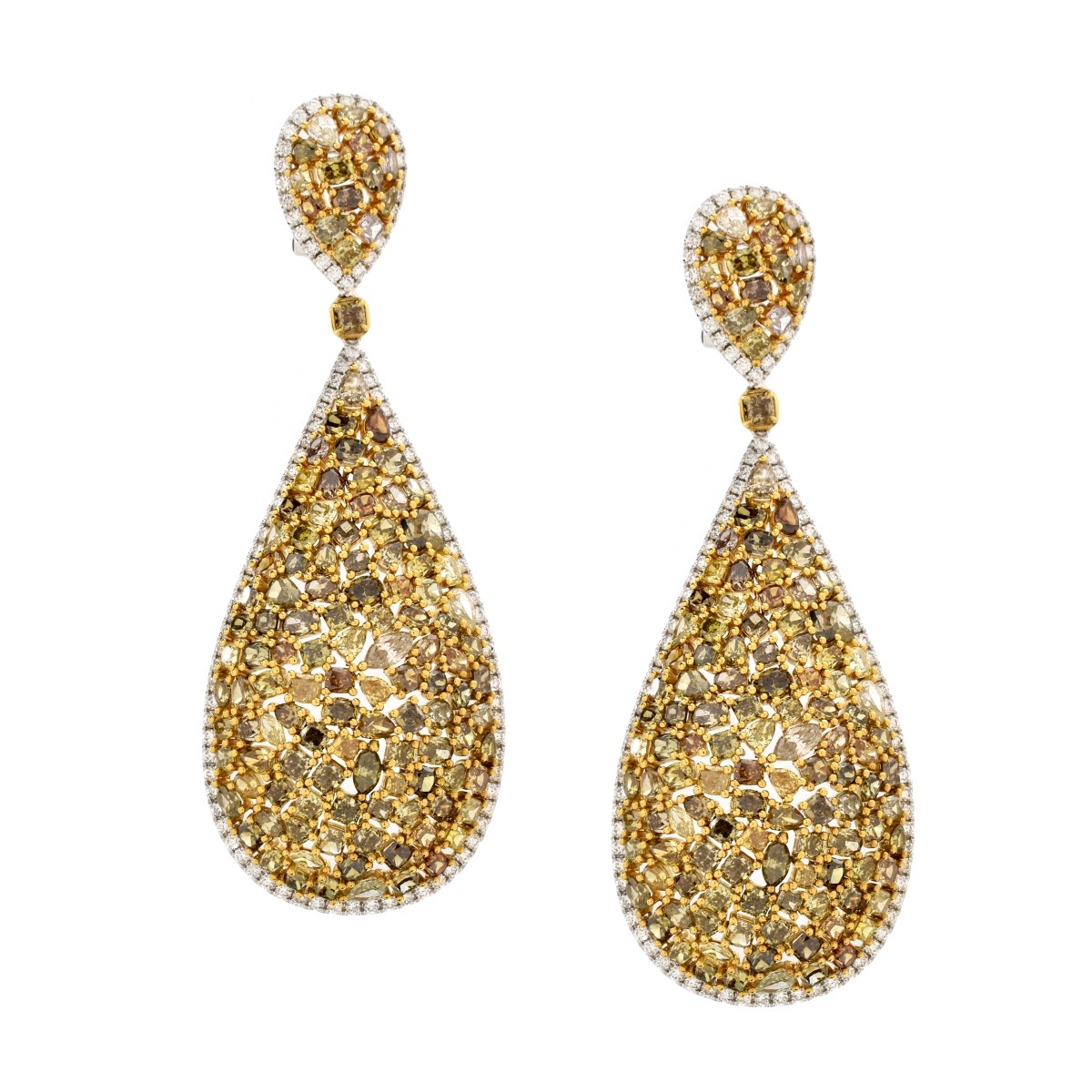 Diamond and 18K Earrings.