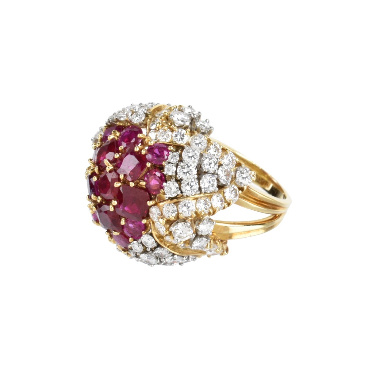 Burma Ruby, Diamond and 18K Ring