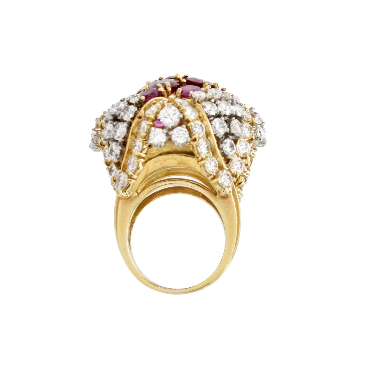 Burma Ruby, Diamond and 18K Ring