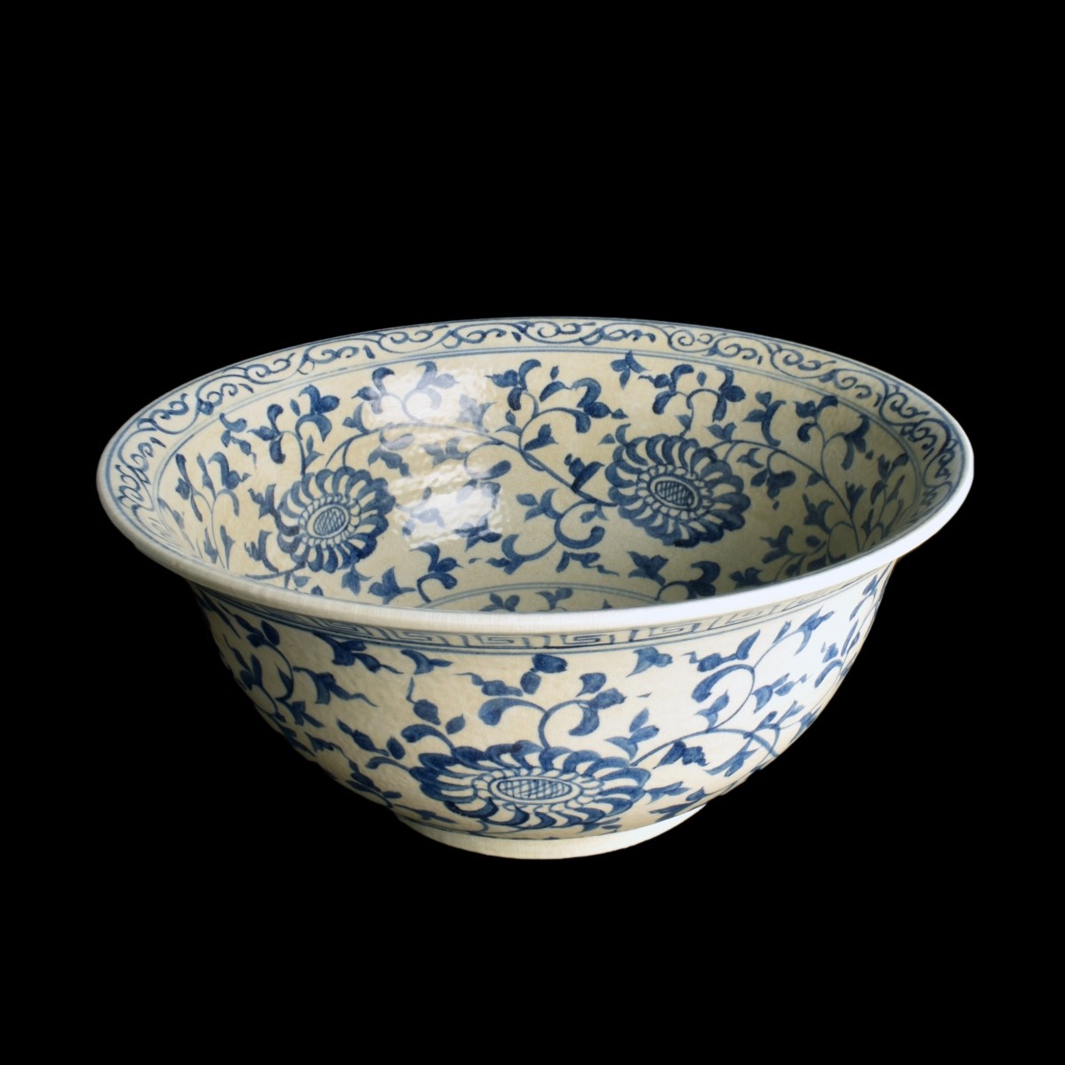 Large Chinese Porcelain Centerpiece Bowl