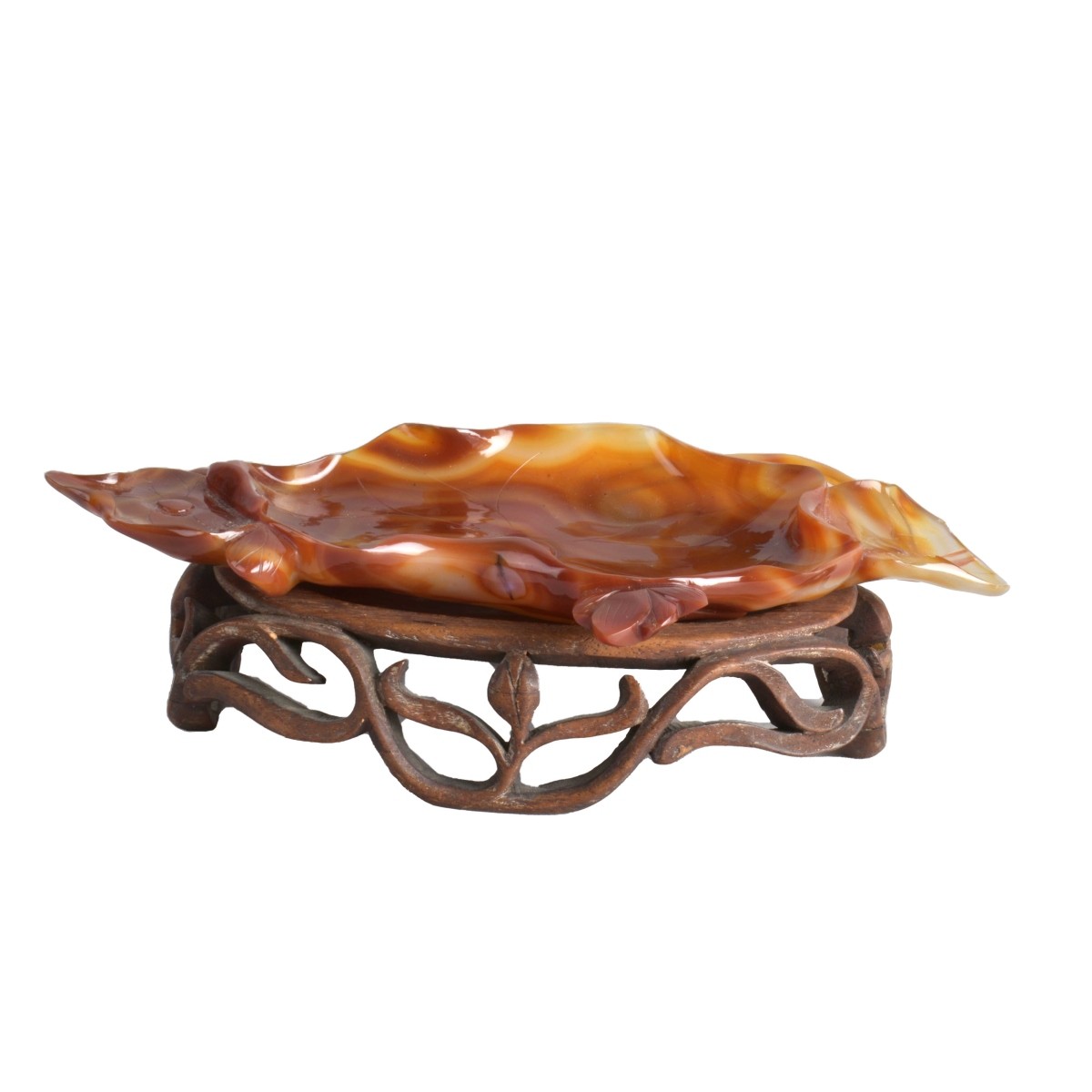 Chinese Carved Agate Dish