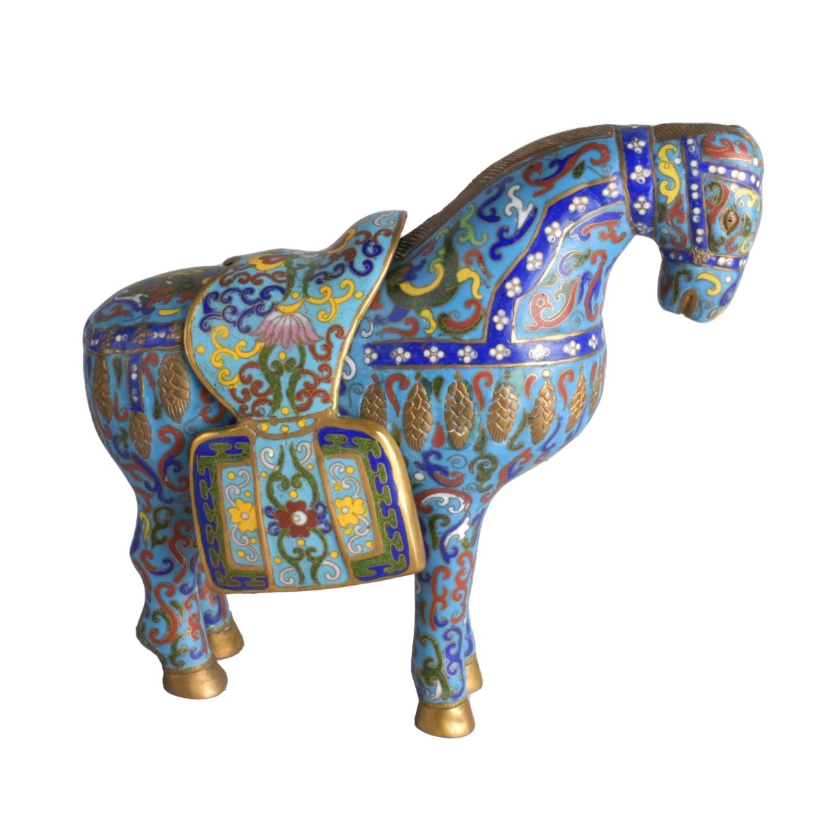 Chinese Cloisonne Horse Figurine