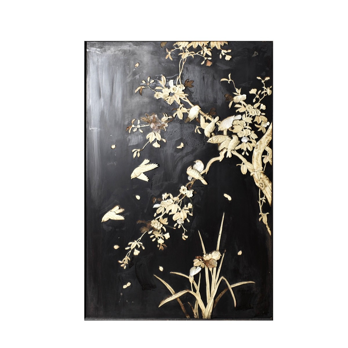 19th C. Japanese Wooden Folding Screen