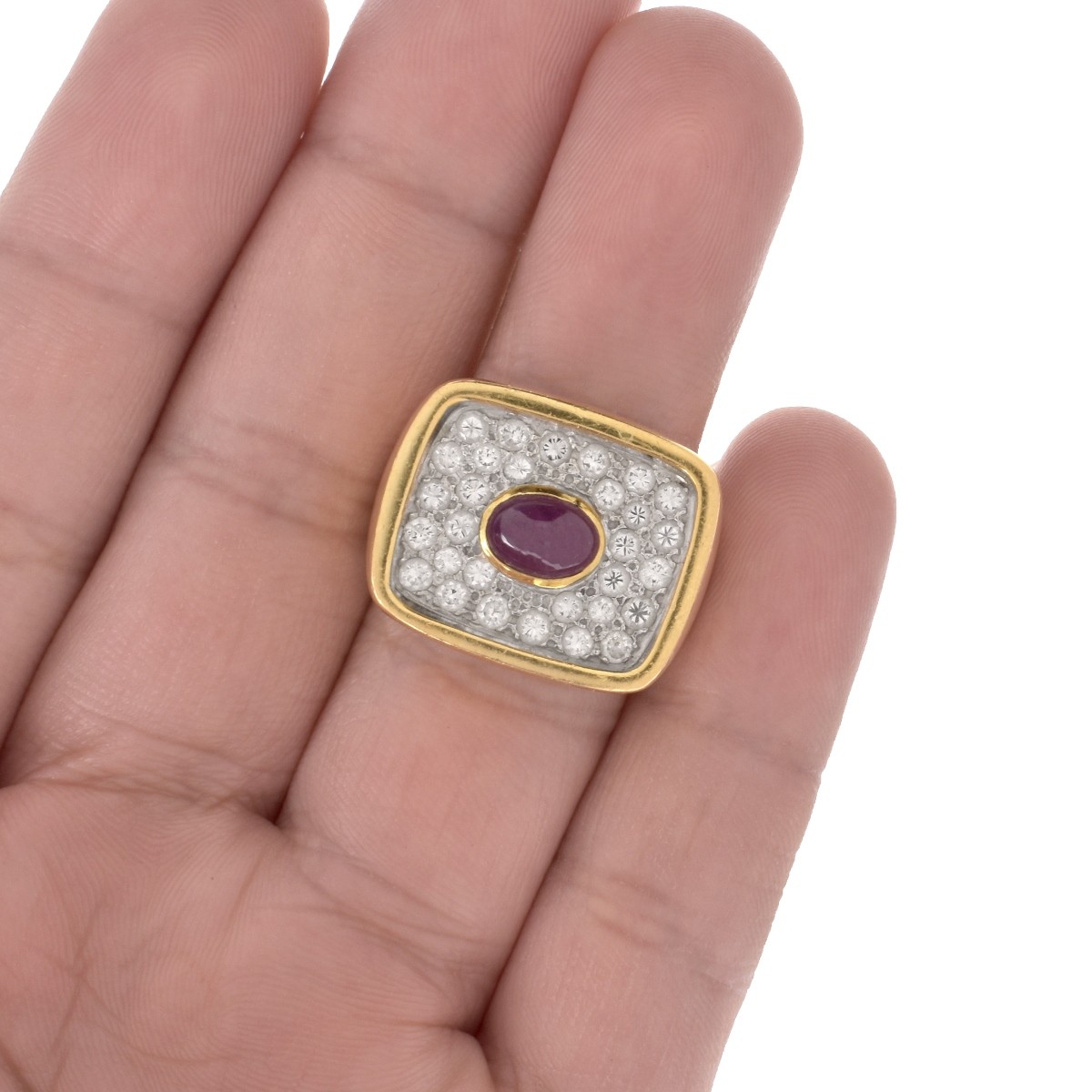 Ruby, Diamond and 18K Ring