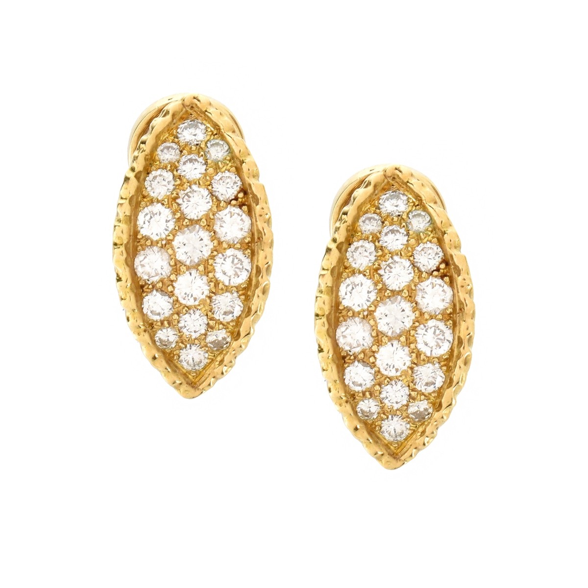 Diamond and 18K Earrings