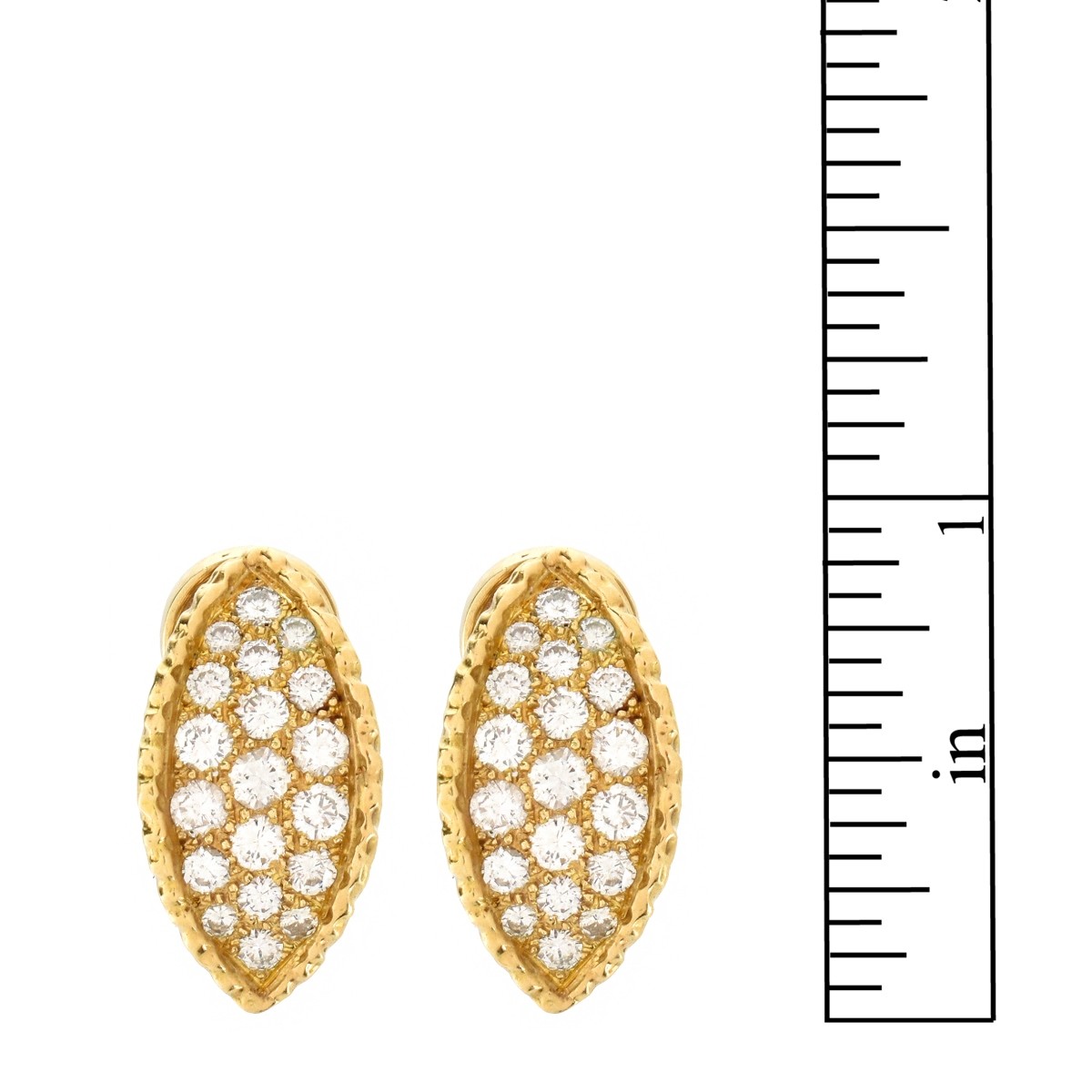 Diamond and 18K Earrings