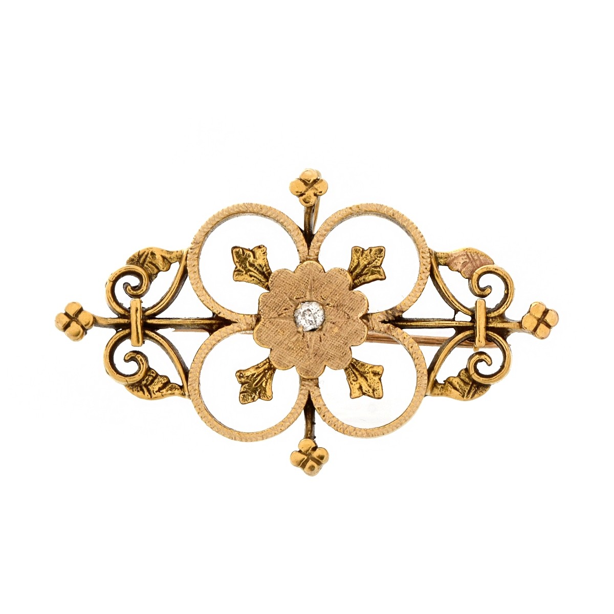 14K Brooch with Diamond