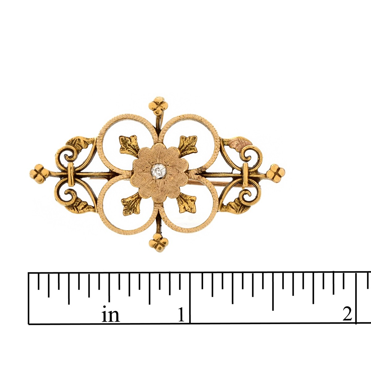 14K Brooch with Diamond