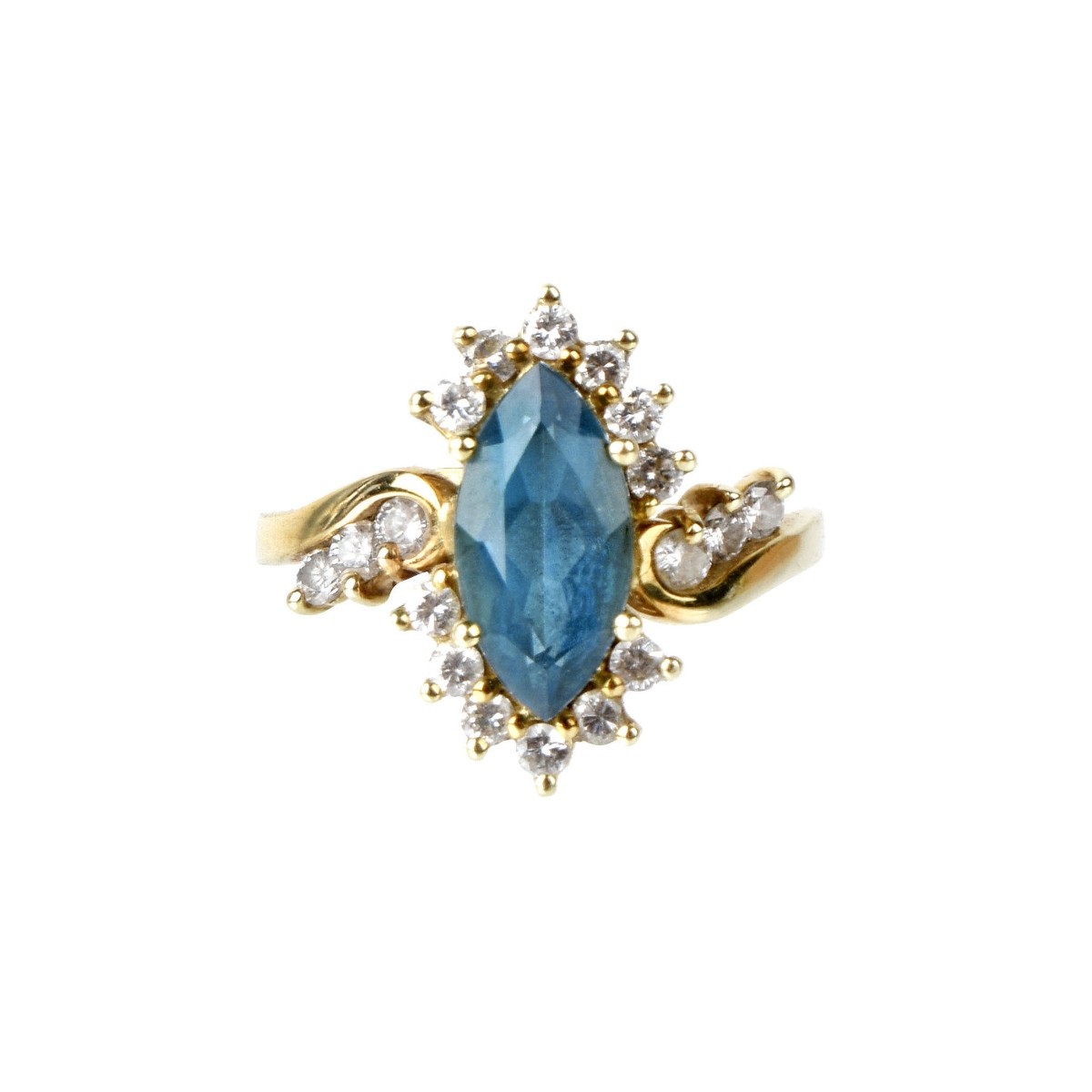 Topaz, Diamond and 14K Ring