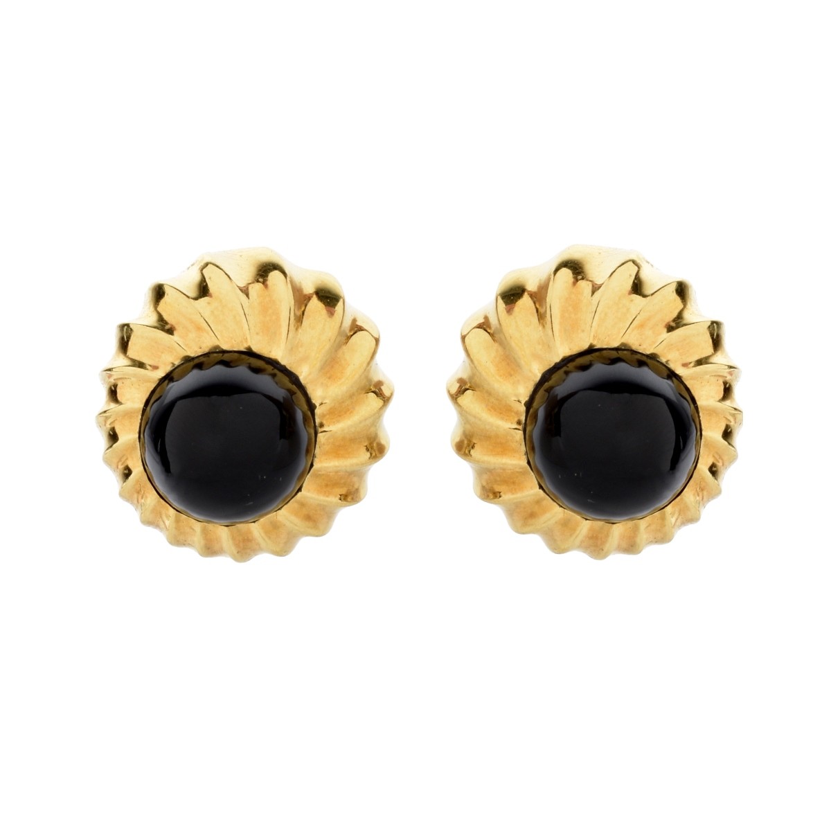 Onyx and 18K Earrings