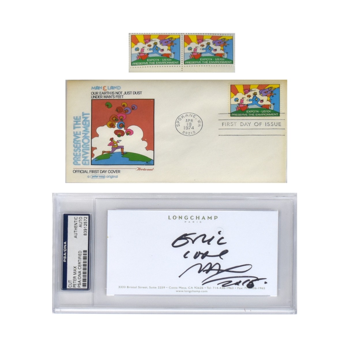 Peter Max (Born 1937) Signed Stamps