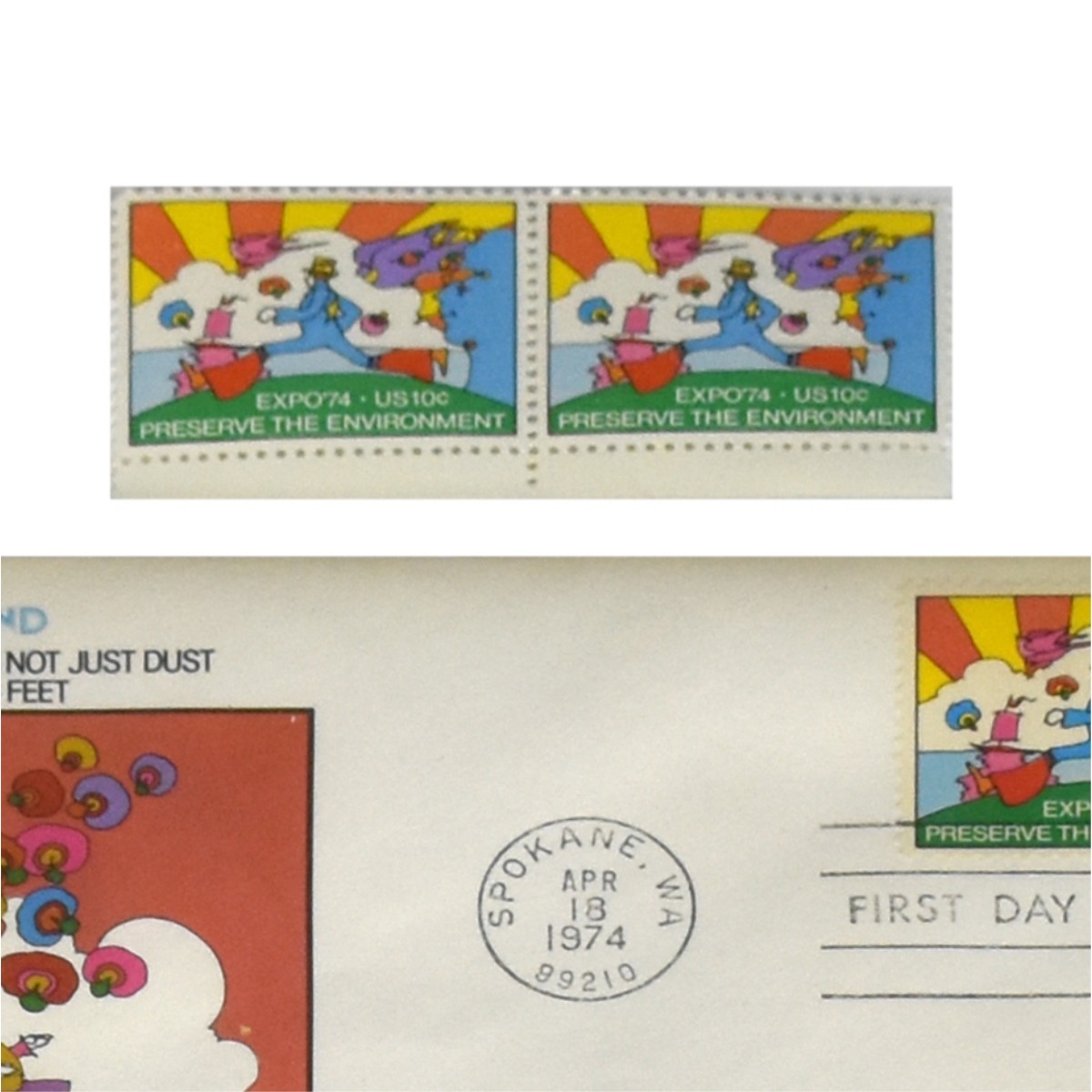 Peter Max (Born 1937) Signed Stamps