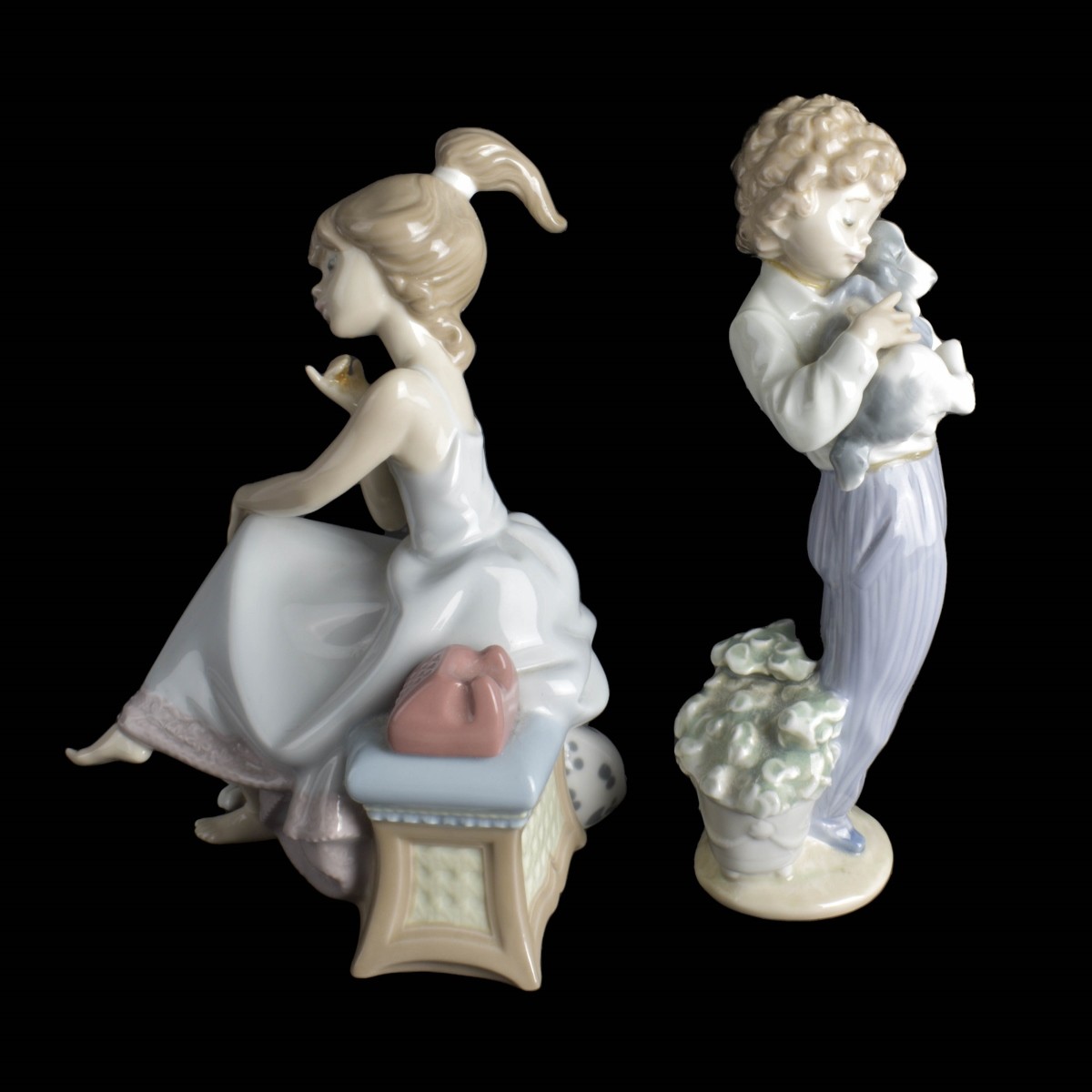 Lladro Glazed Porcelain Figurines