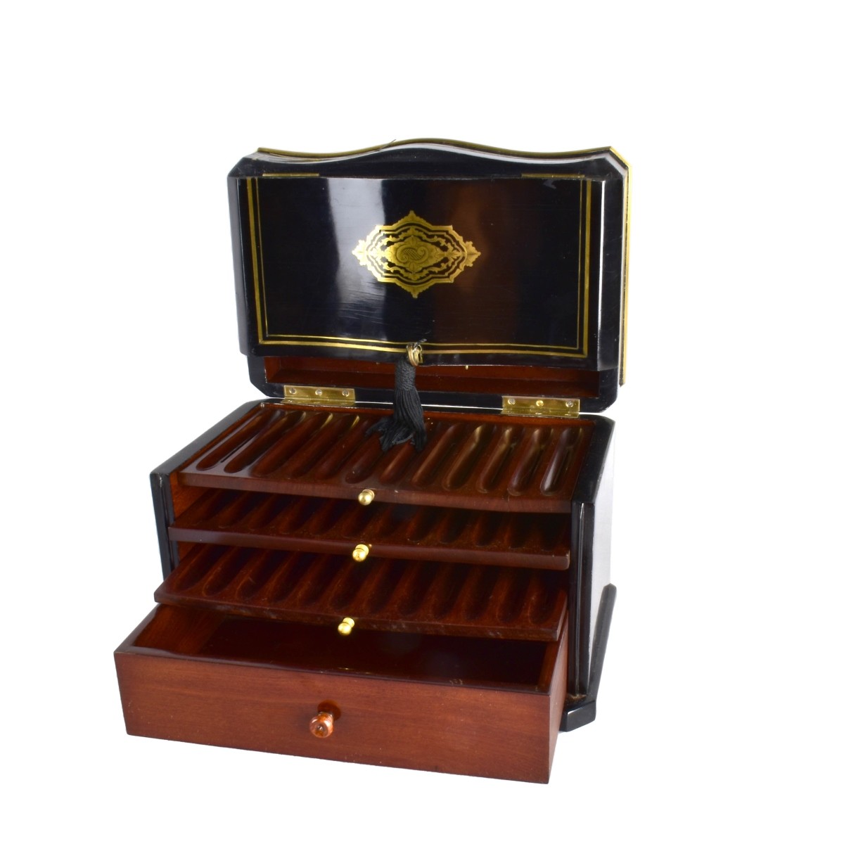 Antique English Lacquered Humidor