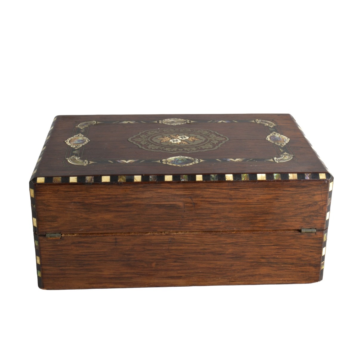 19th C. English Marquetry Inlaid Writing Box