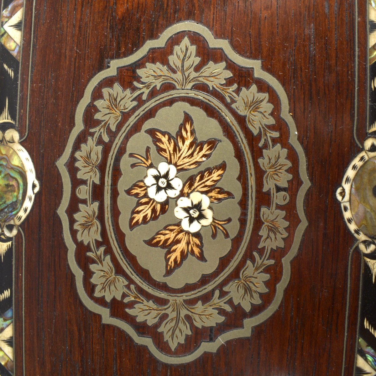 19th C. English Marquetry Inlaid Writing Box