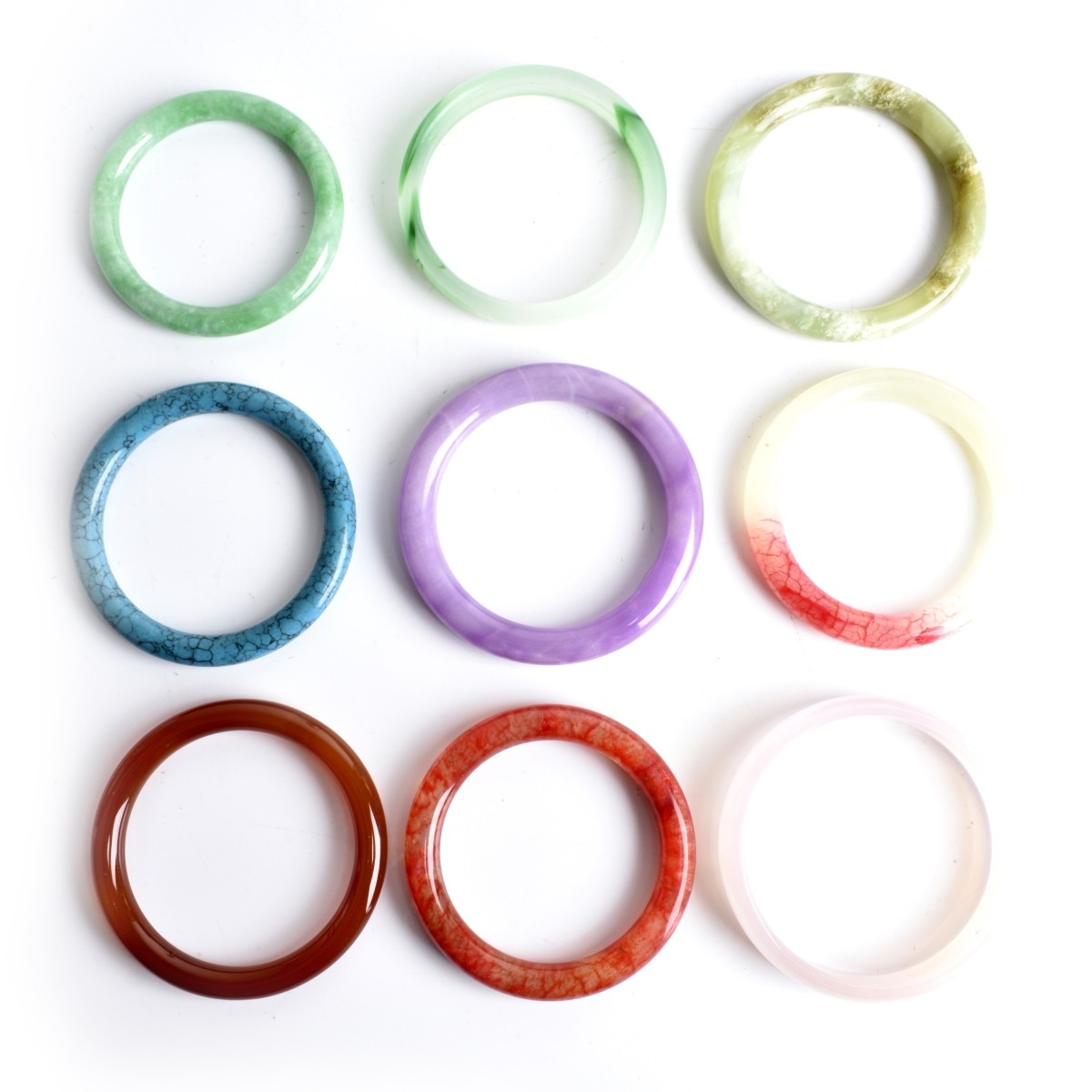 Hardstone / Glass Bangle Bracelets