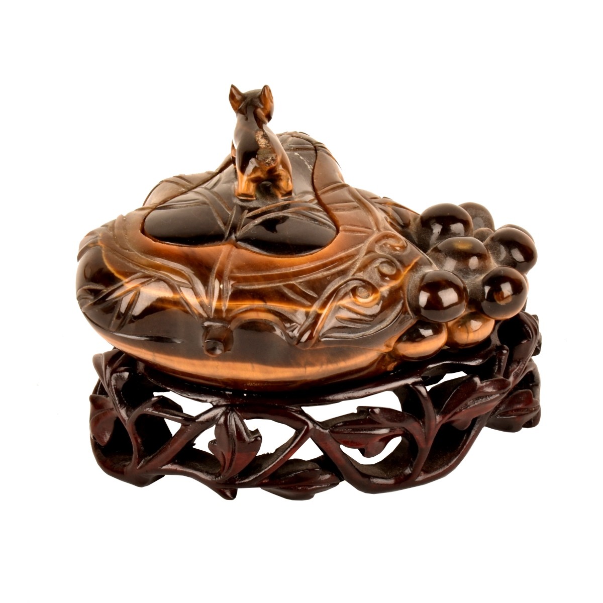 Two Chinese tiger Eye Incense Burners