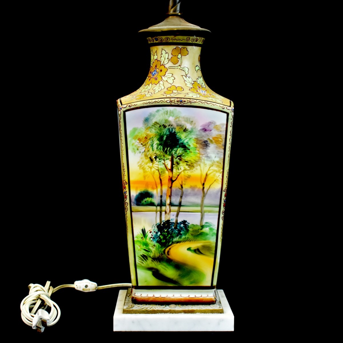 Lg. Nippon Porcelain Vase Lamp