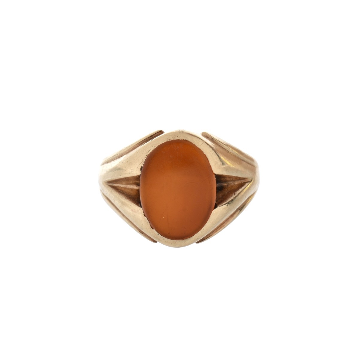 Carnelian and 14K Ring