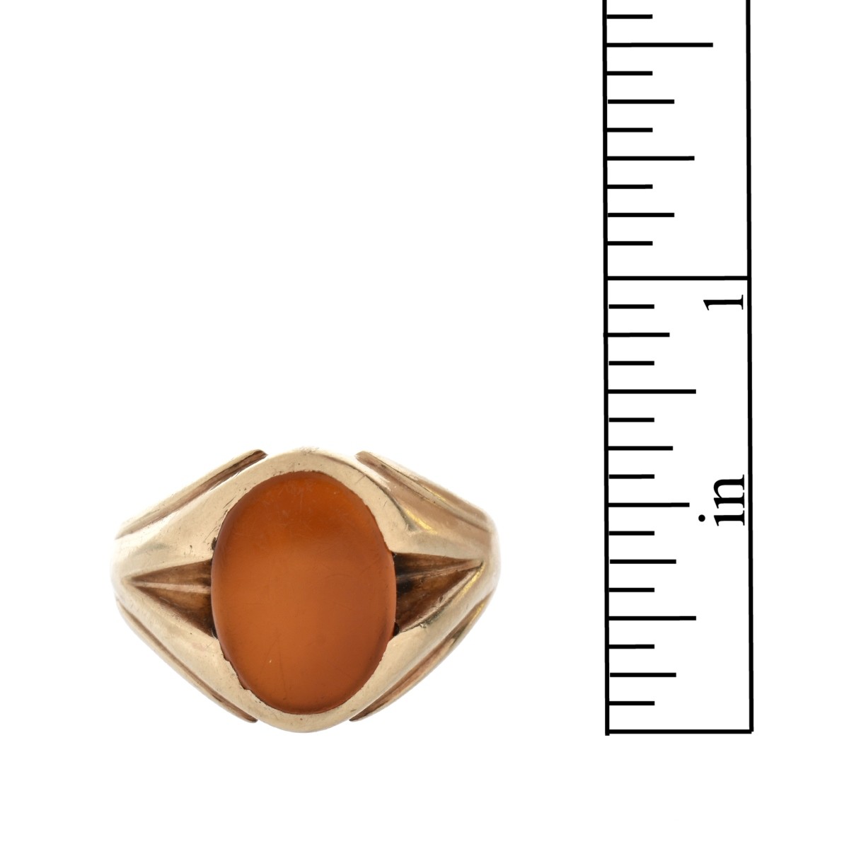 Carnelian and 14K Ring