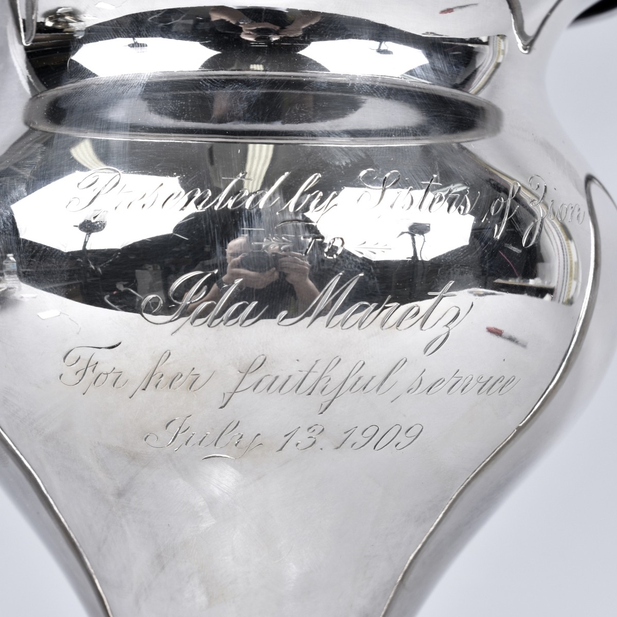 Art Nouveau Sterling Trophy Vase