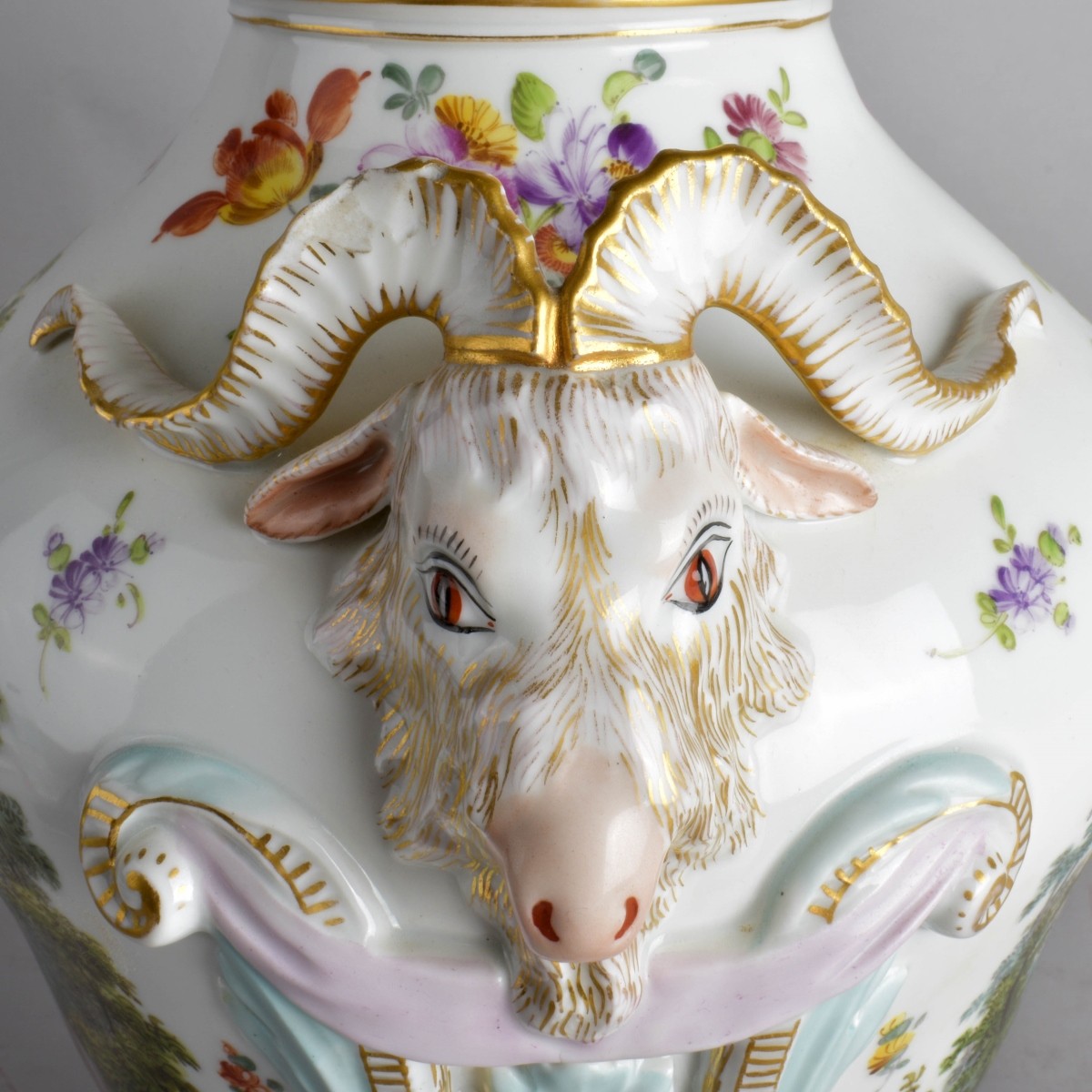 19th C. Dresden Porcelain Urn