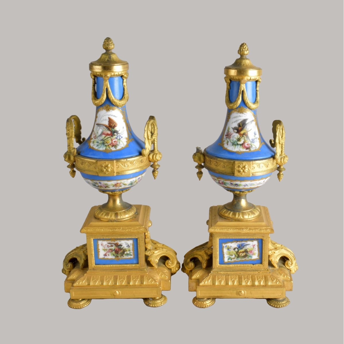 Pair of Antique Sevres Cassolettes