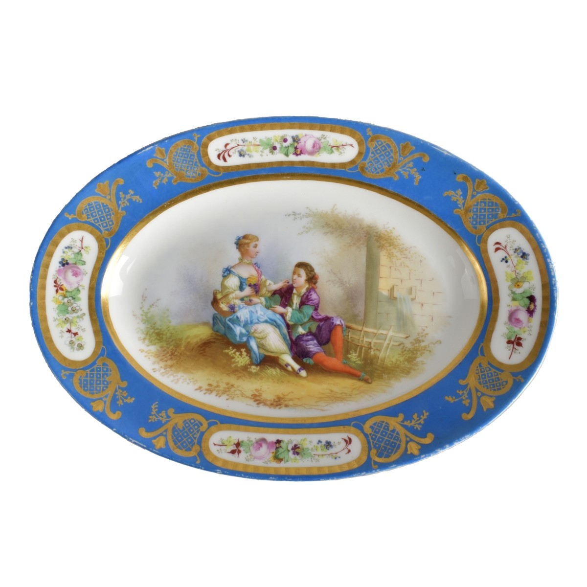 Antique Sevres Porcelain Dish