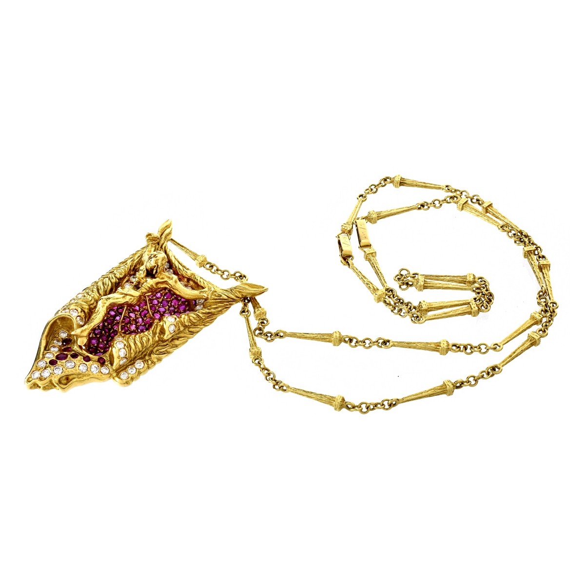 Salvador Dali Ruby, Diamond and 18K Necklace