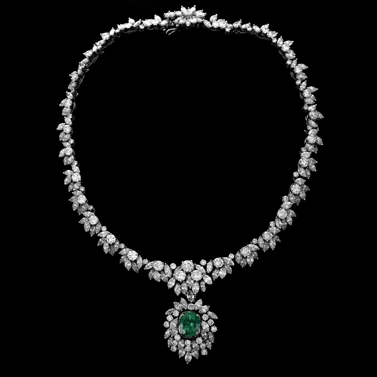 AGL Emerald, Diamond and Platinum Necklace