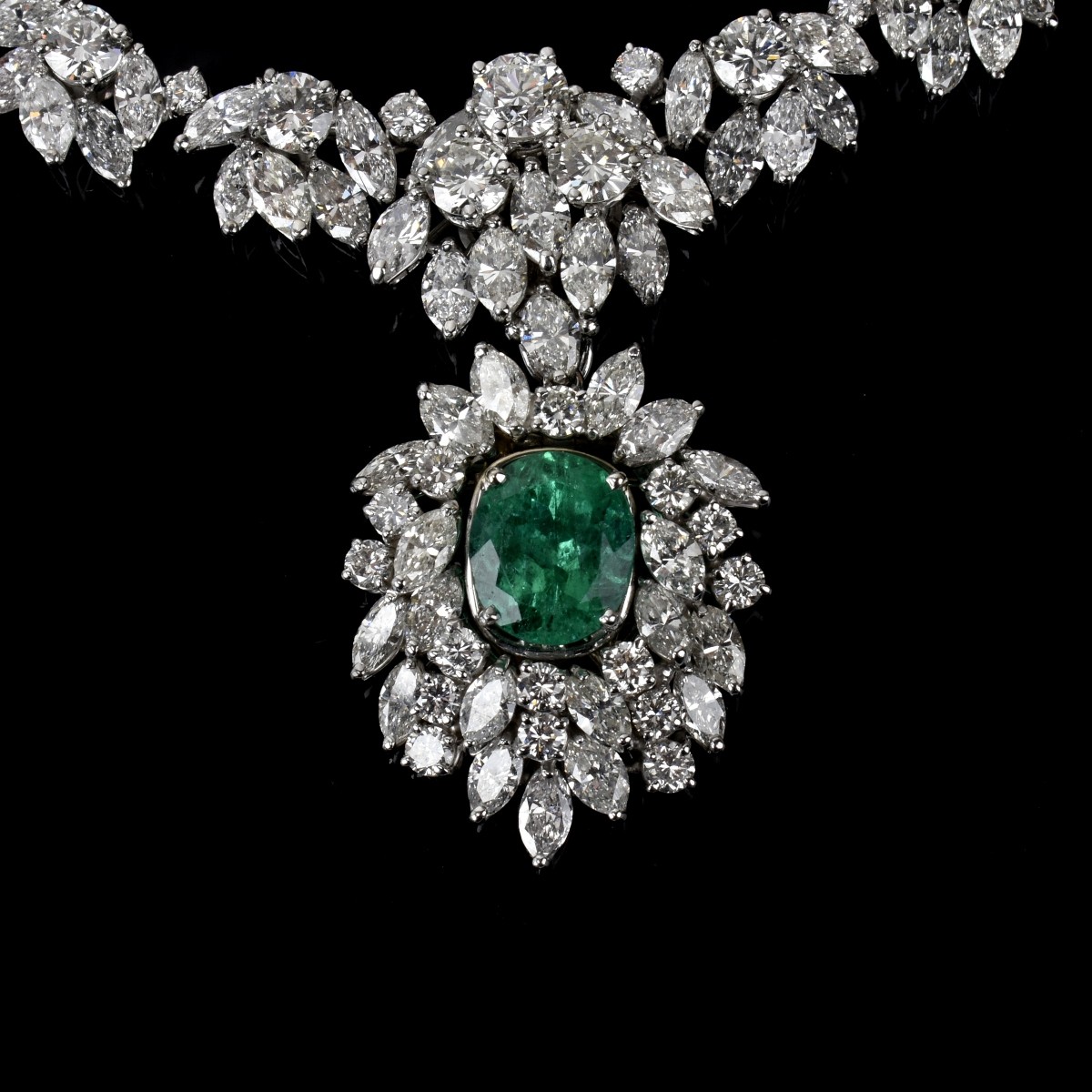 AGL Emerald, Diamond and Platinum Necklace