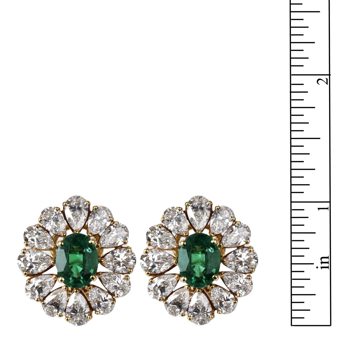 AGL Emerald, Diamond and 20K Earrings