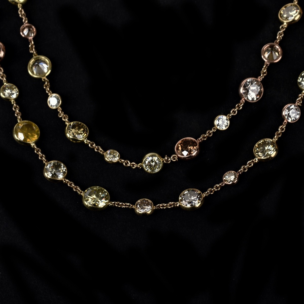 Fancy Diamond and 18K Necklace