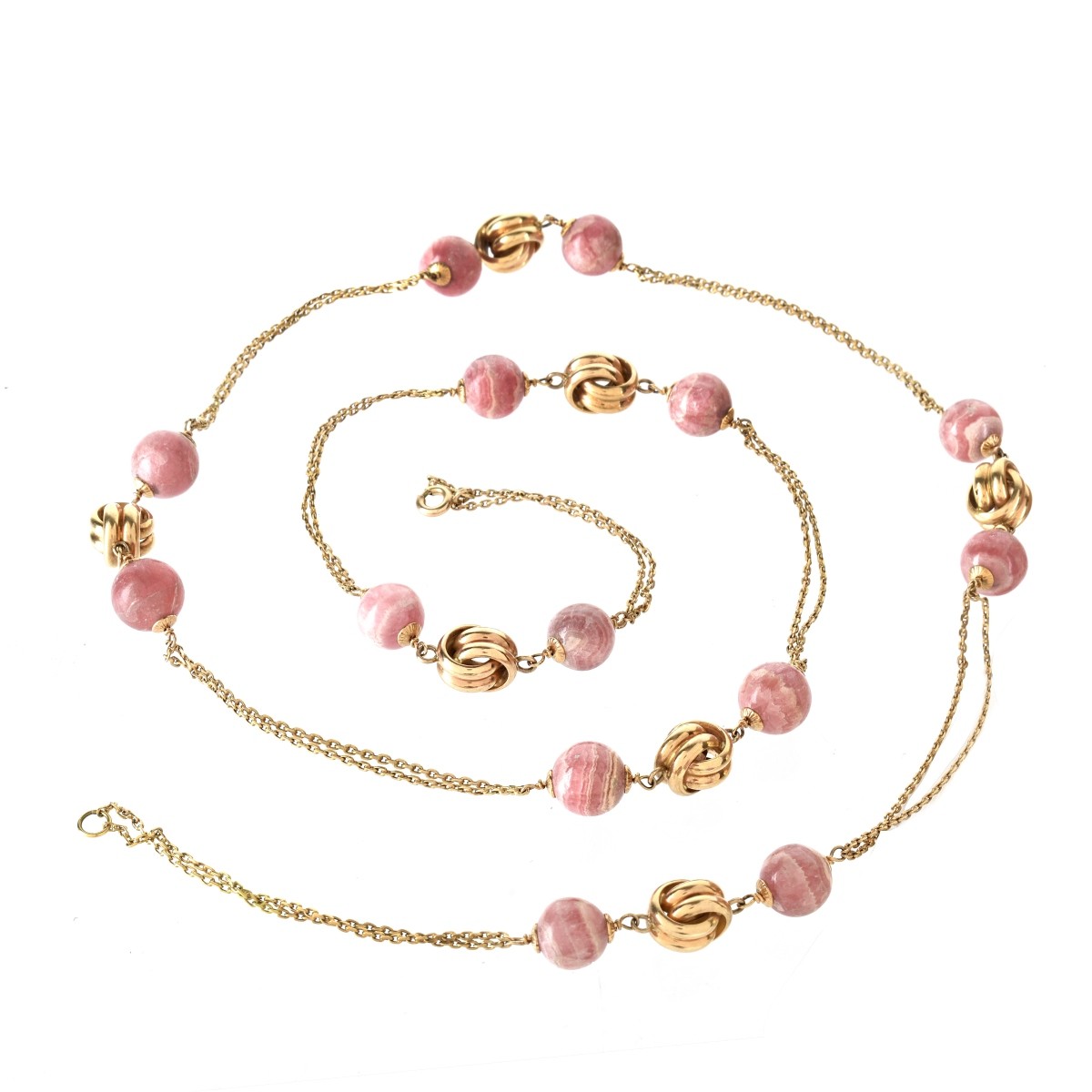 Rhodochrosite and 14K Necklace