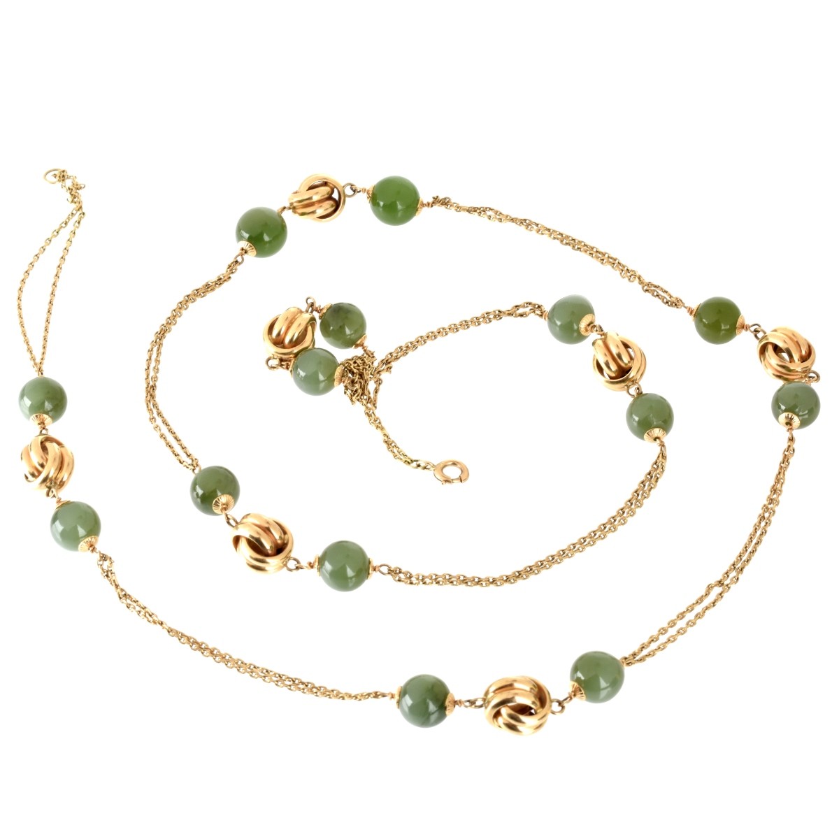 Jade and 14K Necklace