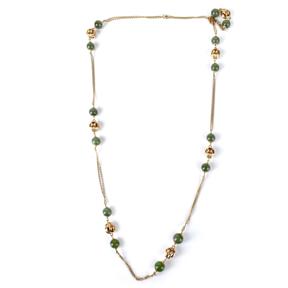 Jade and 14K Necklace