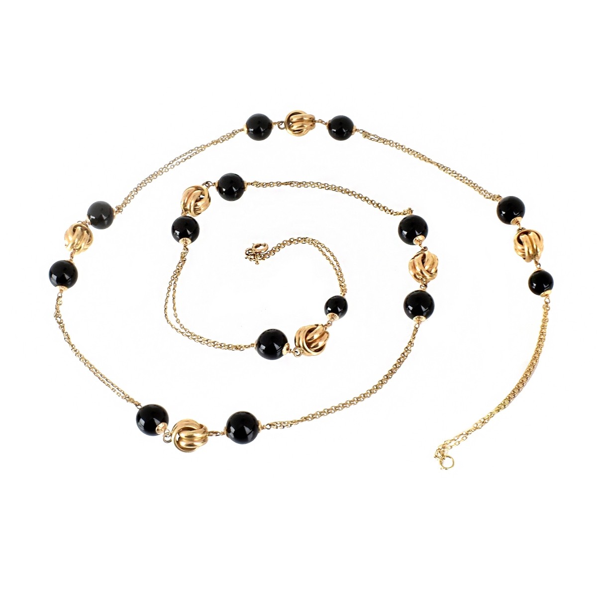 Onyx and 14K Necklace