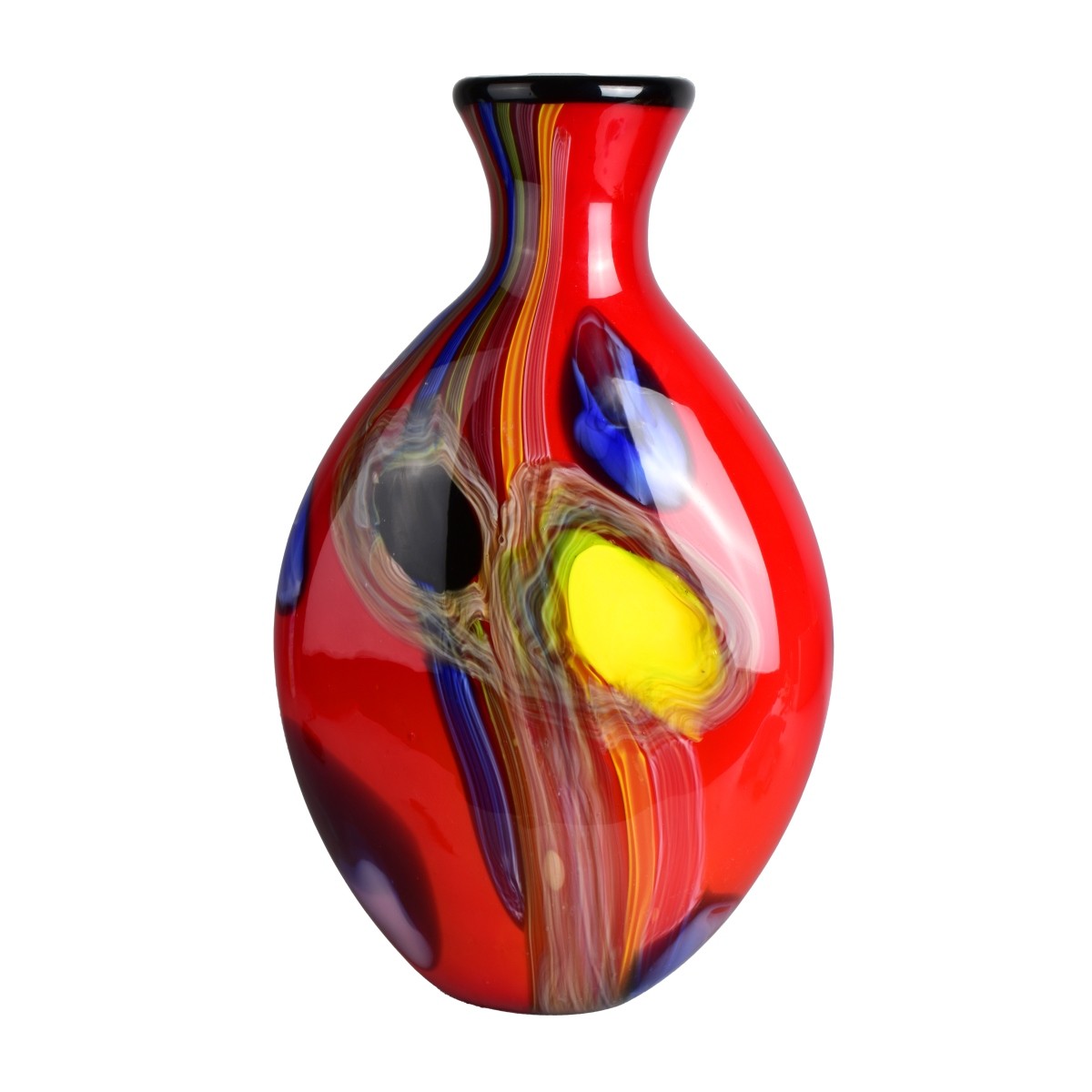 Murano Style Art Glass Vase