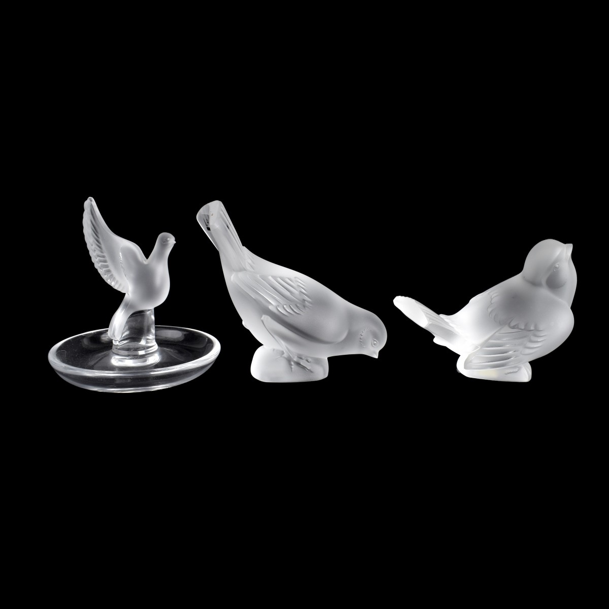 Three Lalique Crystal Figurines