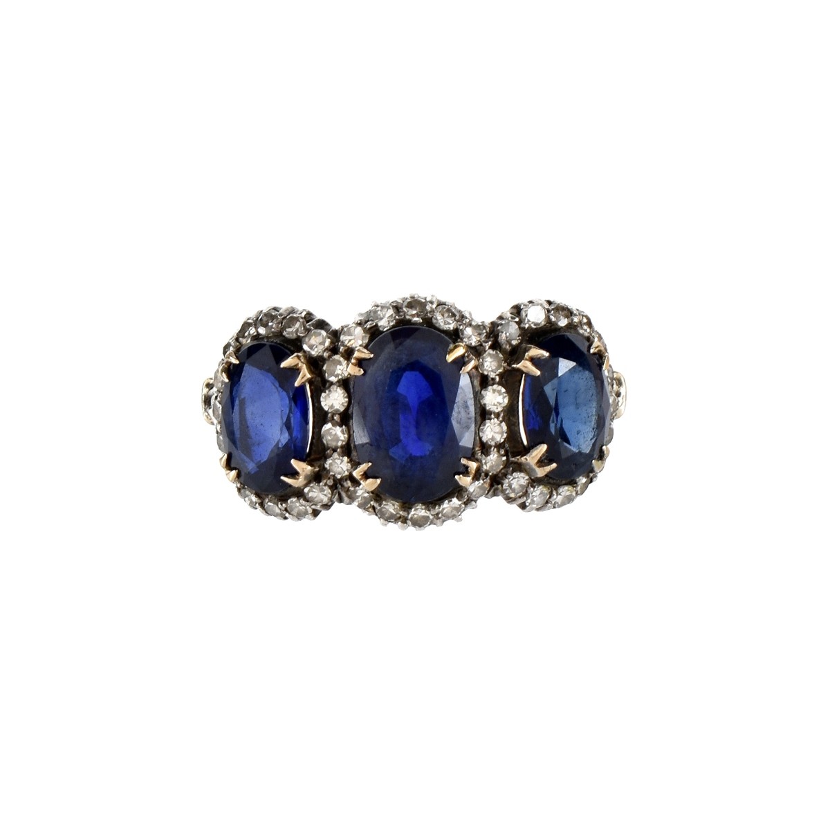 Sapphire, Diamond and 14K Ring