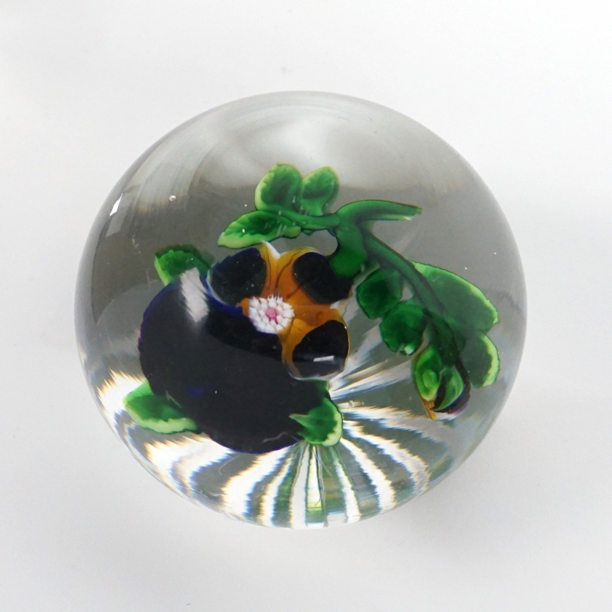 Baccarat Paperweight Pansy