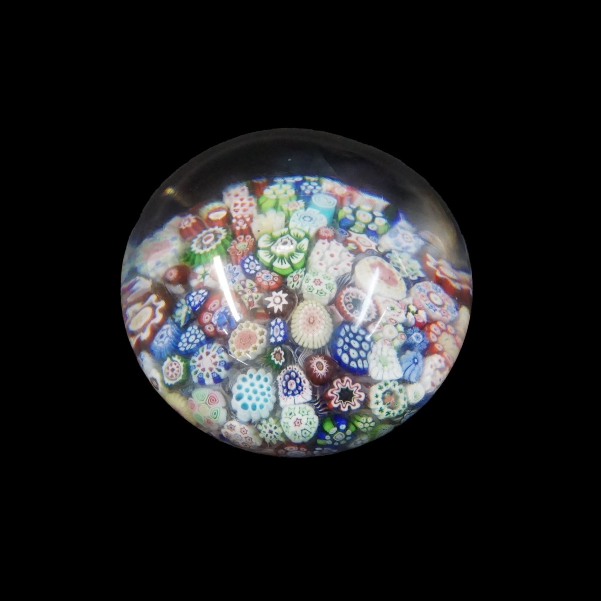 Baccarat Paperweight Closepack Millefiori