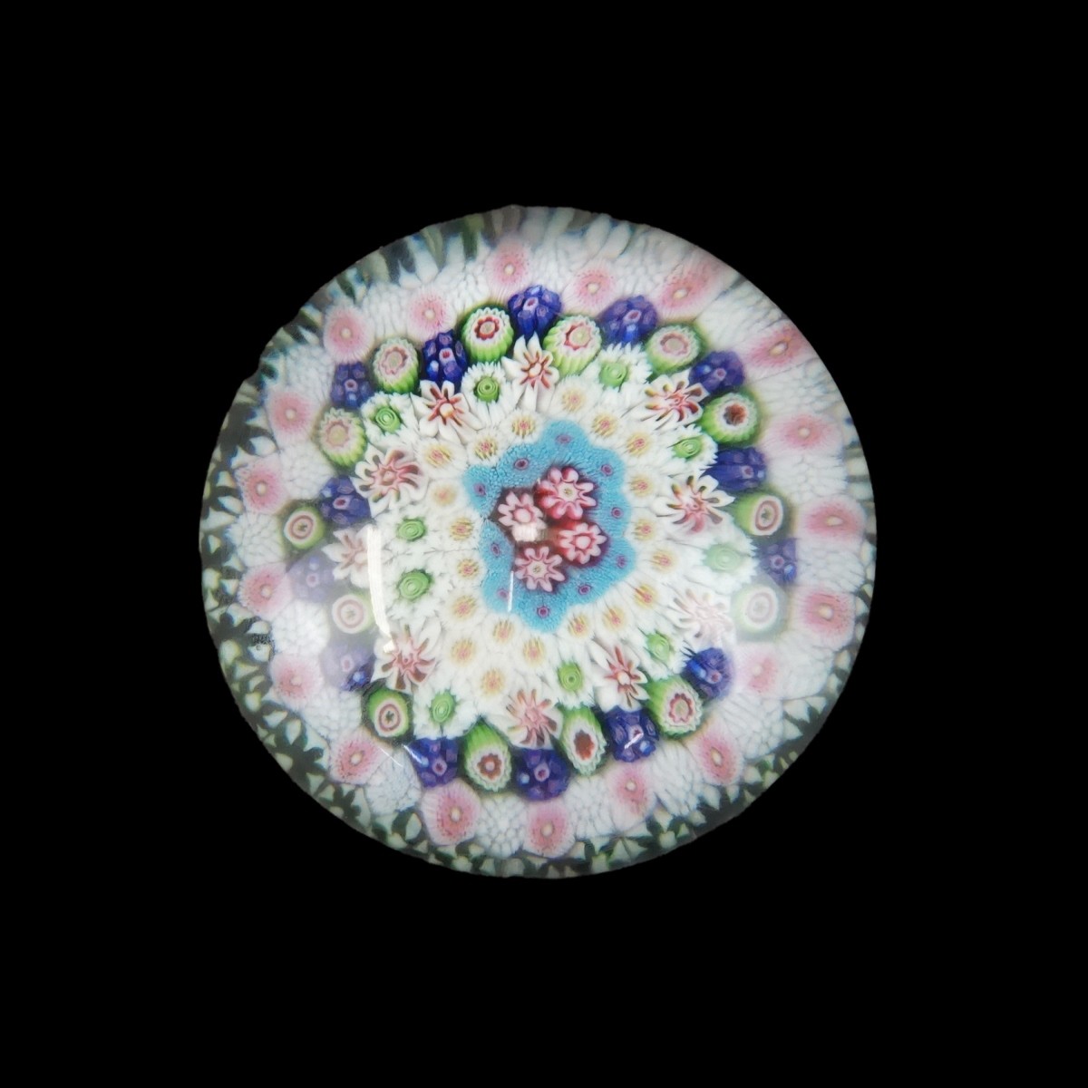 Clichy Paperweight Closepack Millefiori