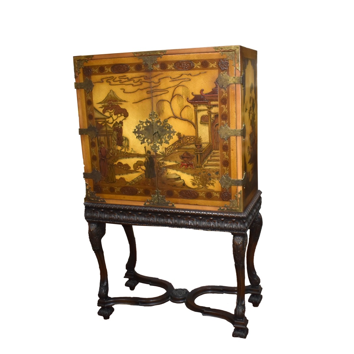 Vintage Chinoiserie Style Cabinet